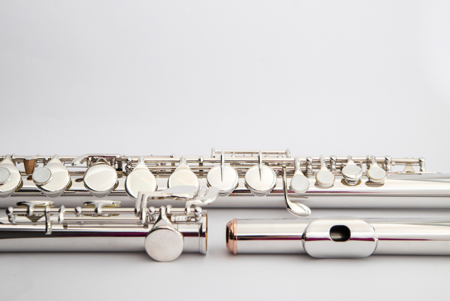 Close-Up Shot of Silver Flutes